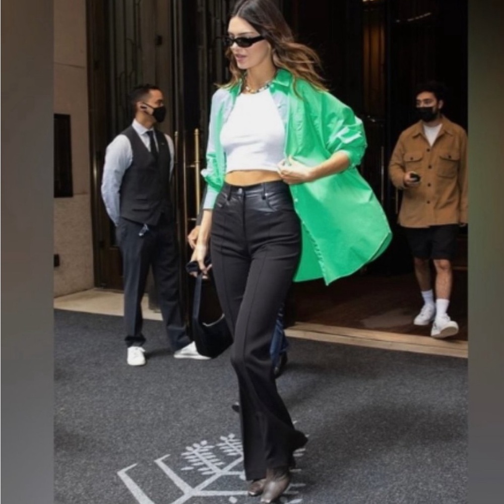 Frankie shop green oversized shirt